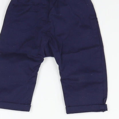 George Boys Blue   Cargo Trousers Size 3-6 Months