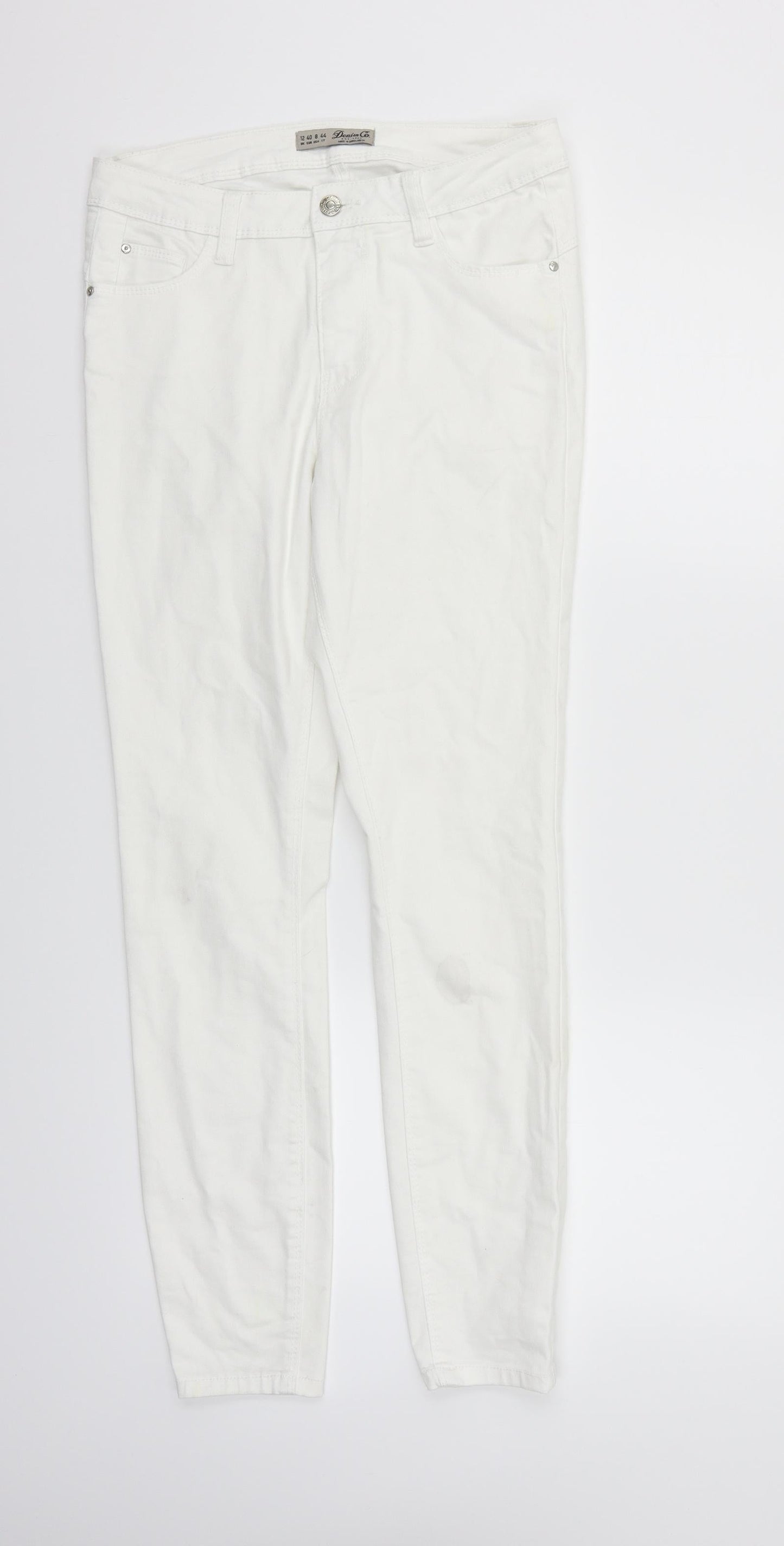 deniem & co Womens White   Straight Jeans Size 12 L29 in