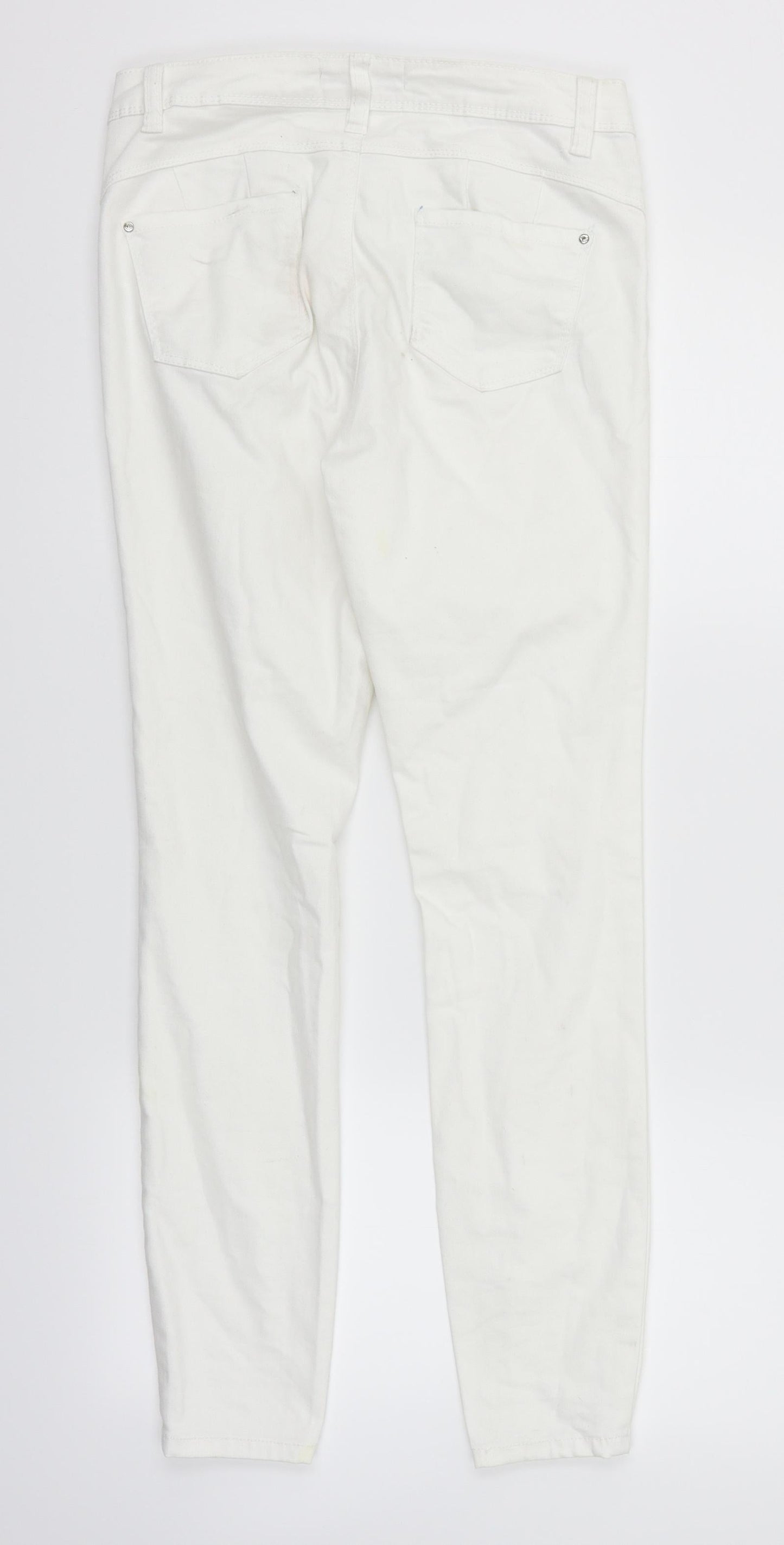 deniem & co Womens White   Straight Jeans Size 12 L29 in