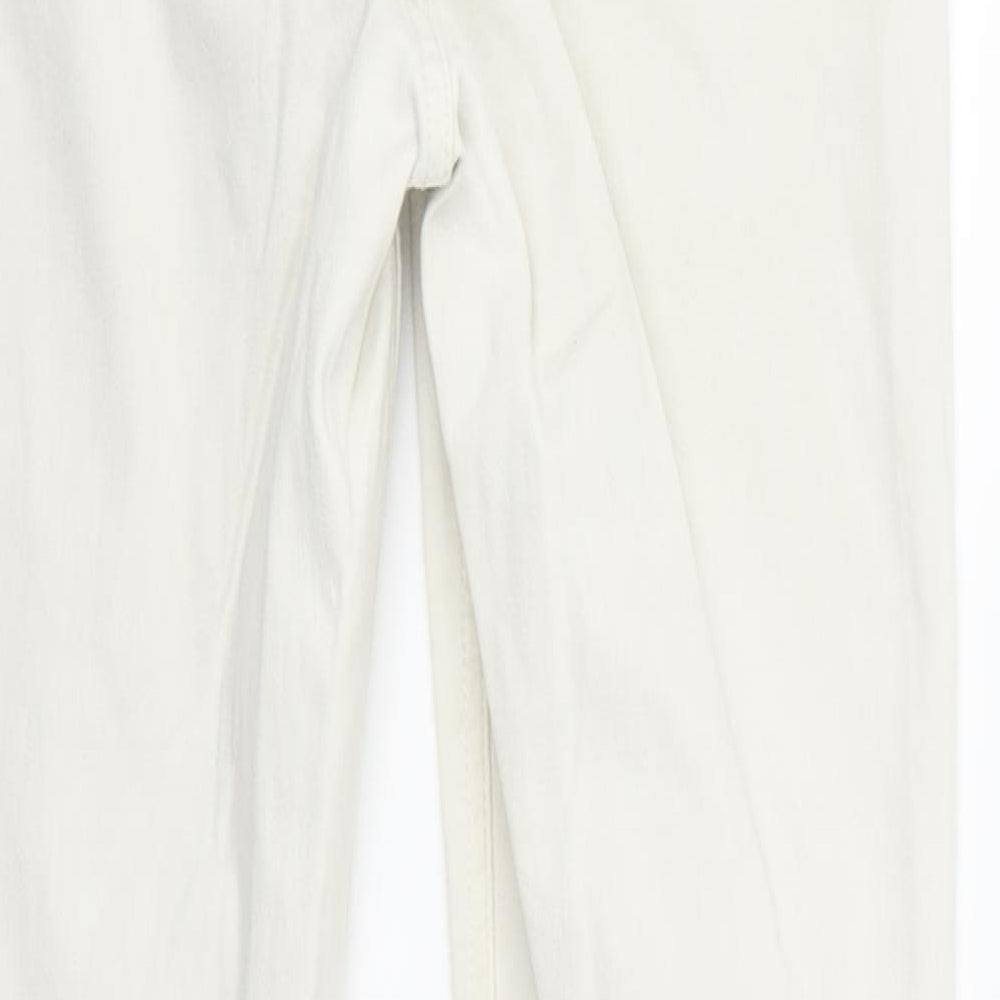 Topshop Womens Beige   Straight Jeans Size S L30 in