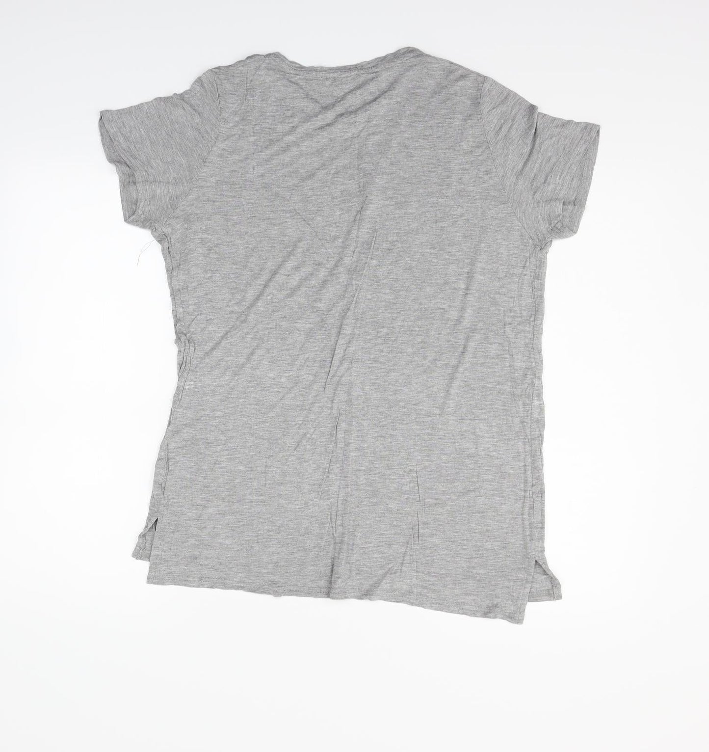 Womens UK Size 12 Studio Grey Basic T-Shirt