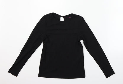 Nutmeg Girls Black   Pullover Jumper Size 10-11 Years