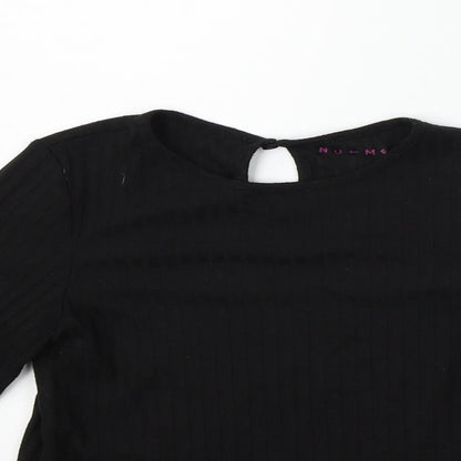 Nutmeg Girls Black   Pullover Jumper Size 10-11 Years