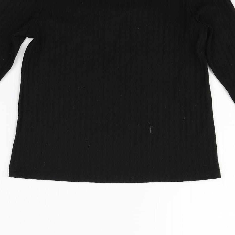 Nutmeg Girls Black   Pullover Jumper Size 10-11 Years