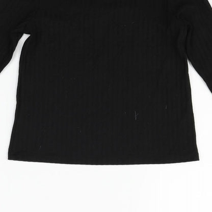 Nutmeg Girls Black   Pullover Jumper Size 10-11 Years
