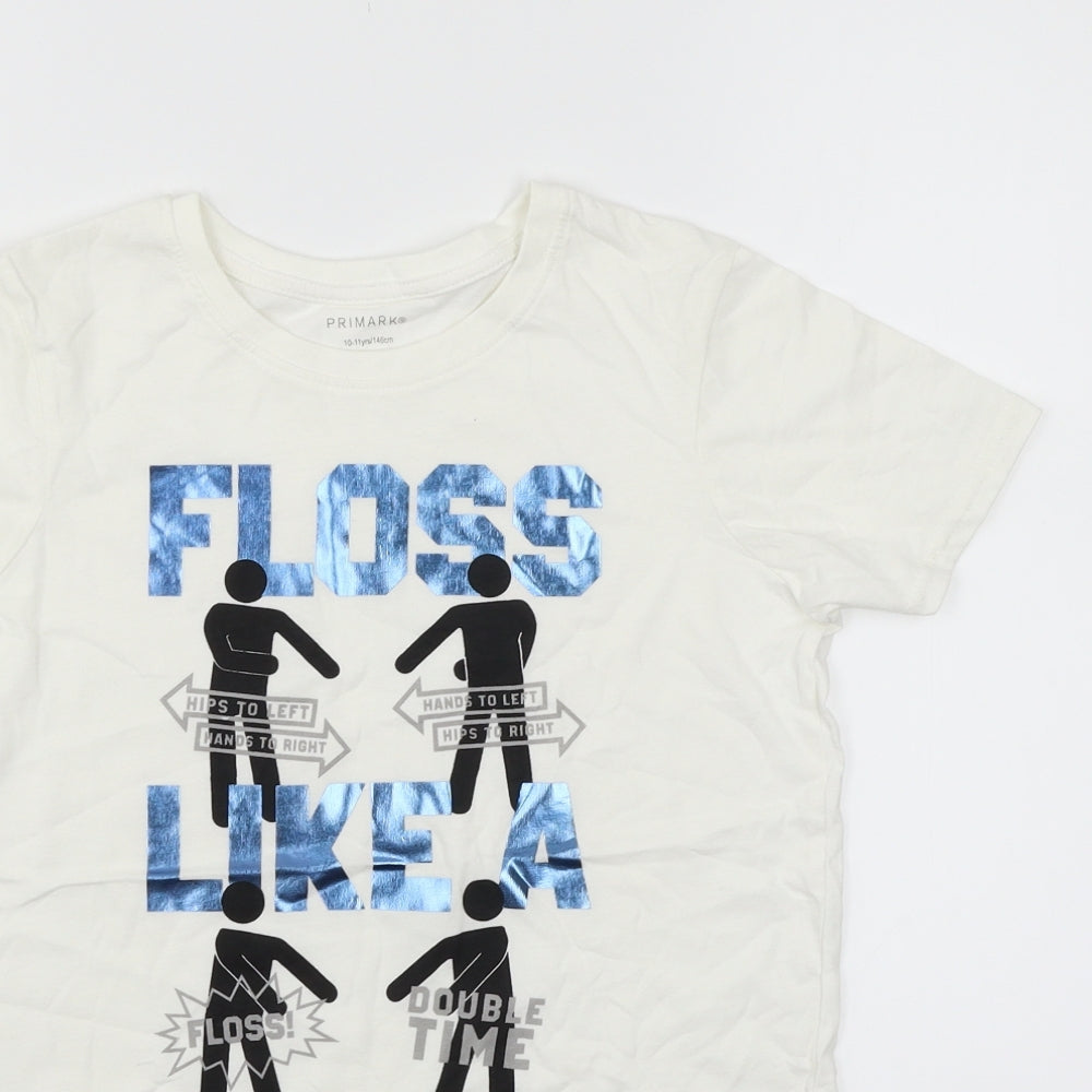 Primark Womens White   Basic T-Shirt Size 10