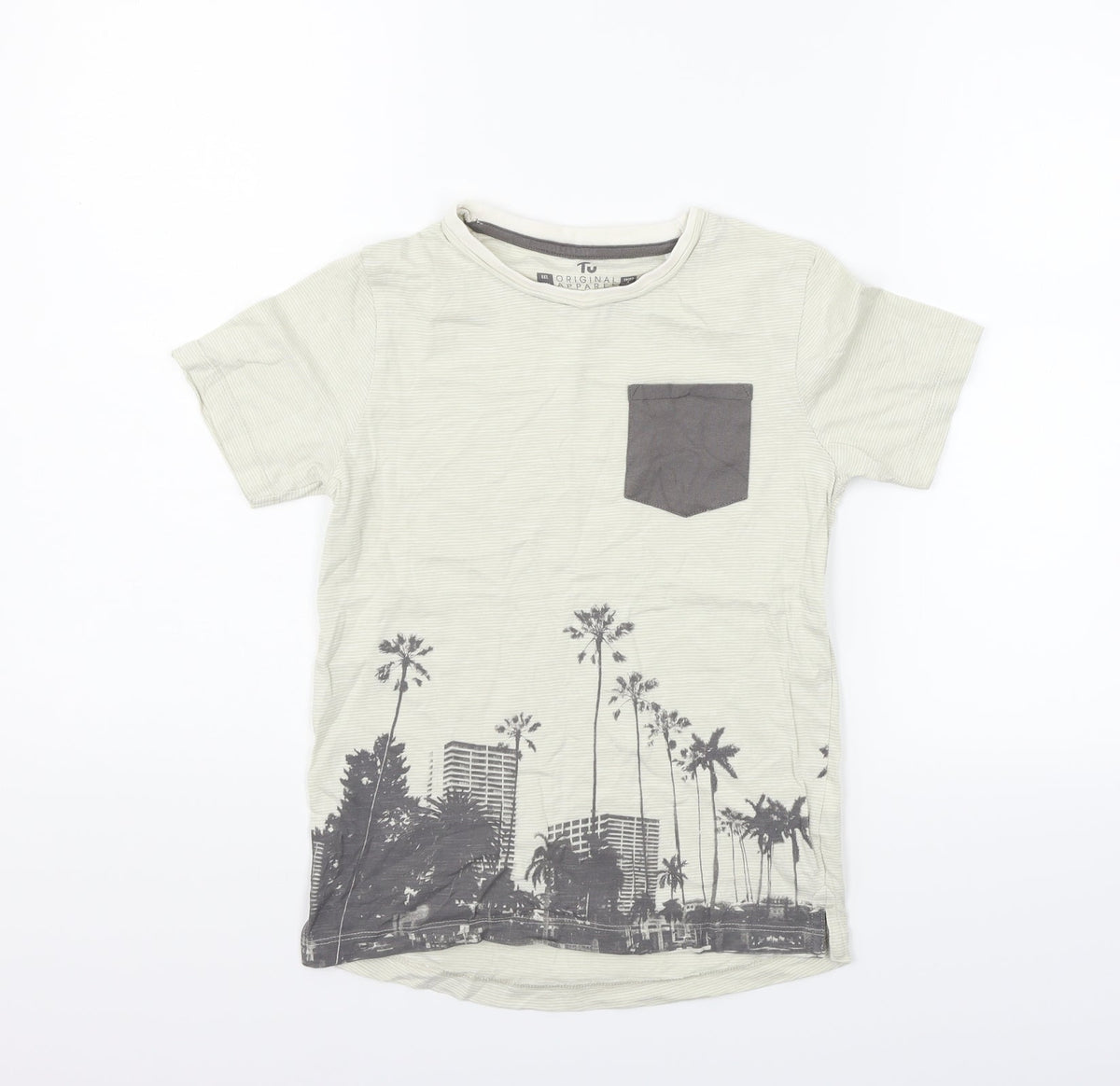 Tu Girls Beige   Basic T-Shirt Size 9 Years