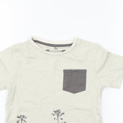 Tu Girls Beige   Basic T-Shirt Size 9 Years