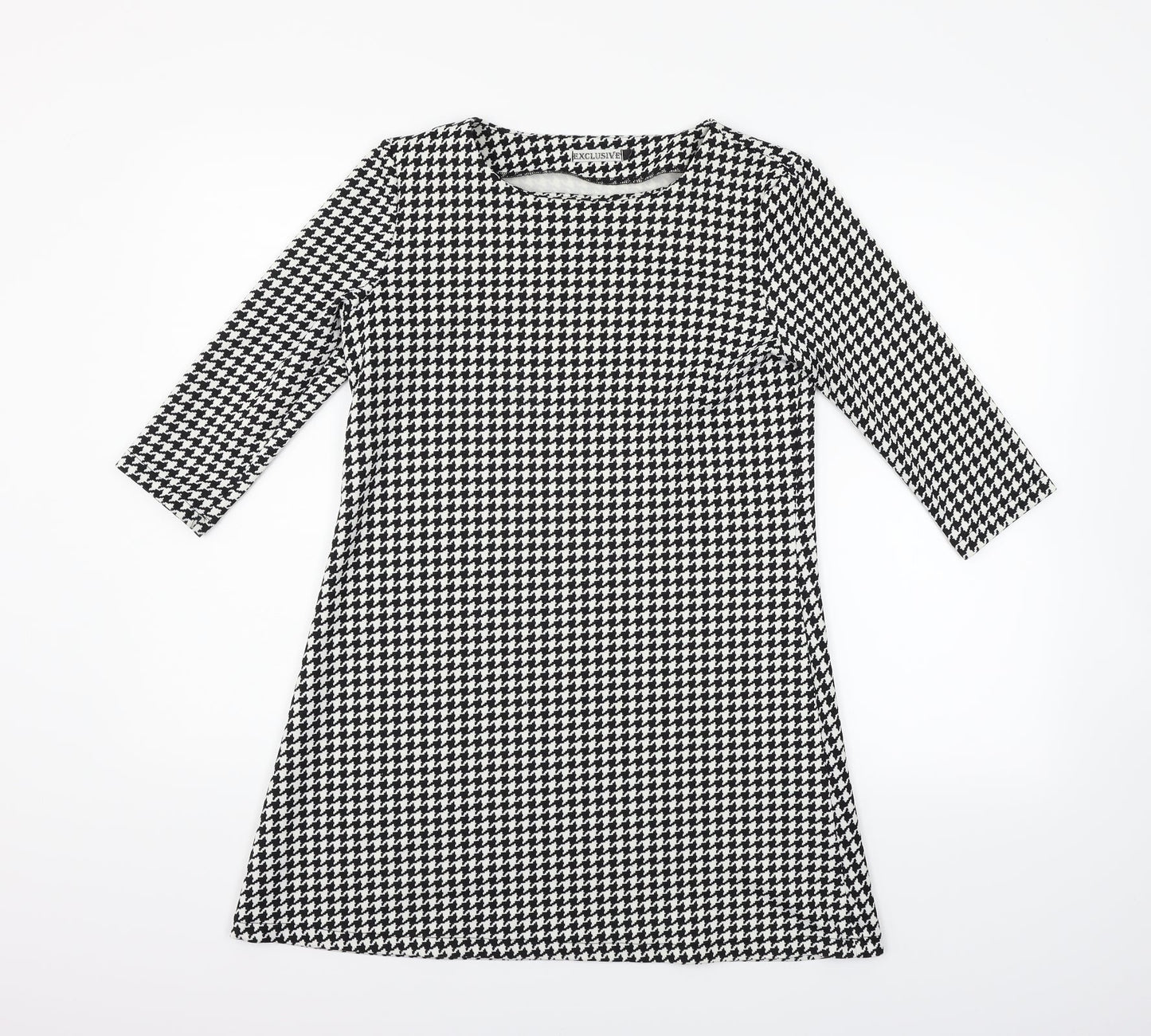 Exclusive Womens Black Geometric  Fit & Flare  Size M