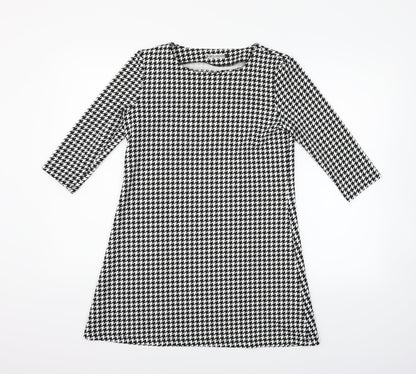 Exclusive Womens Black Geometric  Fit & Flare  Size M