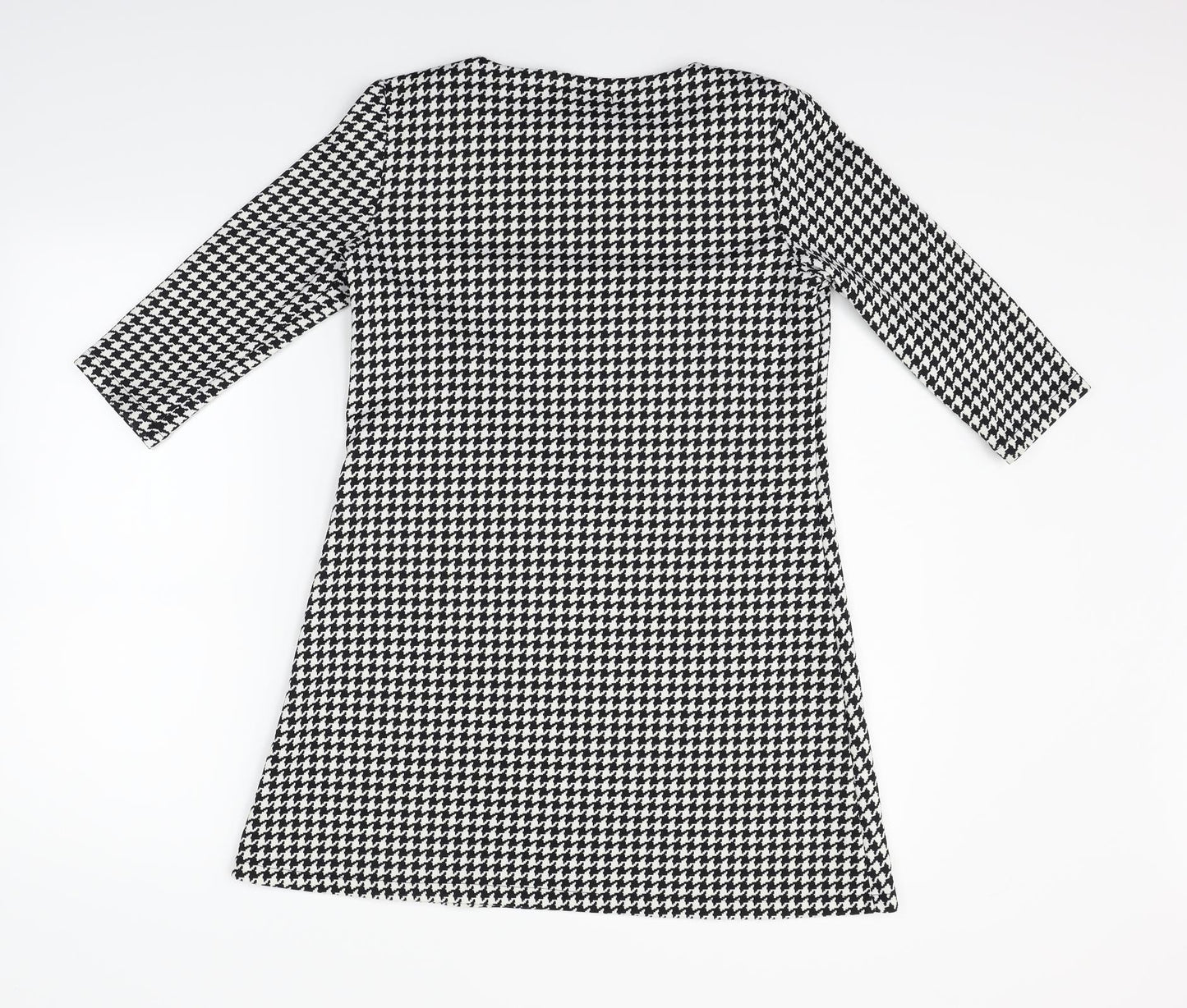 Exclusive Womens Black Geometric  Fit & Flare  Size M