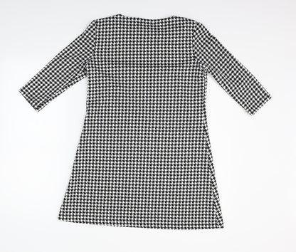 Exclusive Womens Black Geometric  Fit & Flare  Size M
