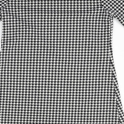 Exclusive Womens Black Geometric  Fit & Flare  Size M