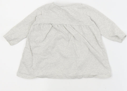 F&F Baby Grey   T-Shirt Dress  Size 3-6 Months  - animal, nature