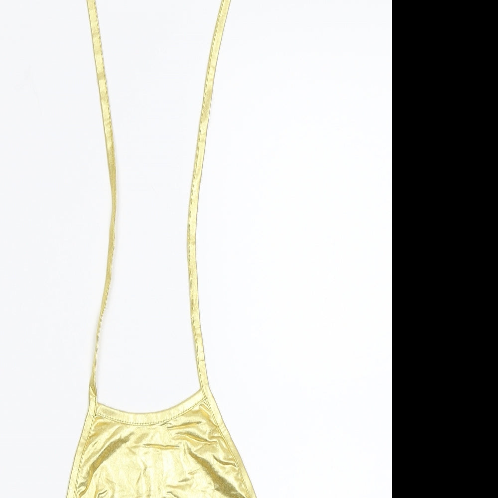 Boohoo Womens Gold   Cropped Tank Size 8