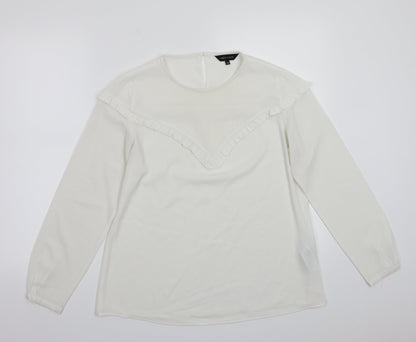 Womens UK Size 10 newlook White Basic T-Shirt