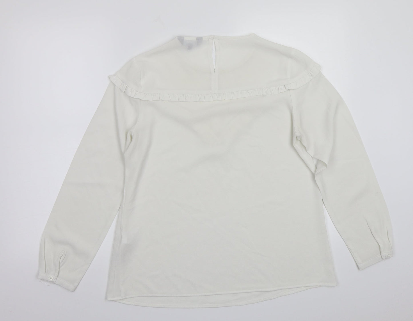 Womens UK Size 10 newlook White Basic T-Shirt