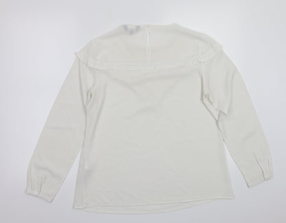 Womens UK Size 10 newlook White Basic T-Shirt