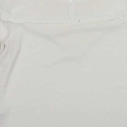 Womens UK Size 10 newlook White Basic T-Shirt