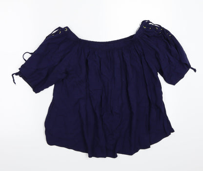 Womens UK Size 12 Select Blue Basic Blouse