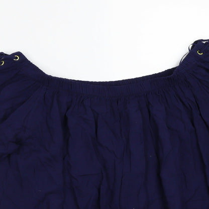 Womens UK Size 12 Select Blue Basic Blouse