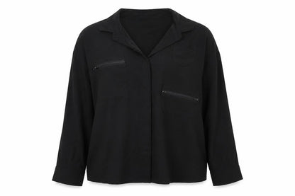 Boohoo Womens Black   Basic Button-Up Size 14