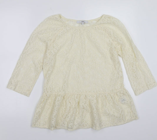 Womens UK Size 12 NEXT Beige Basic T-Shirt