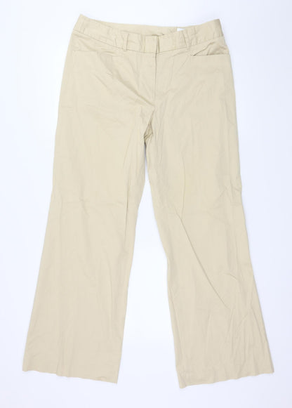 Vogue Womens Beige   Trousers  Size 16 L29 in