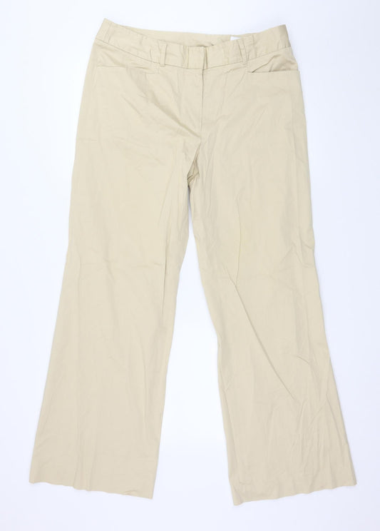Vogue Womens Beige   Trousers  Size 16 L29 in