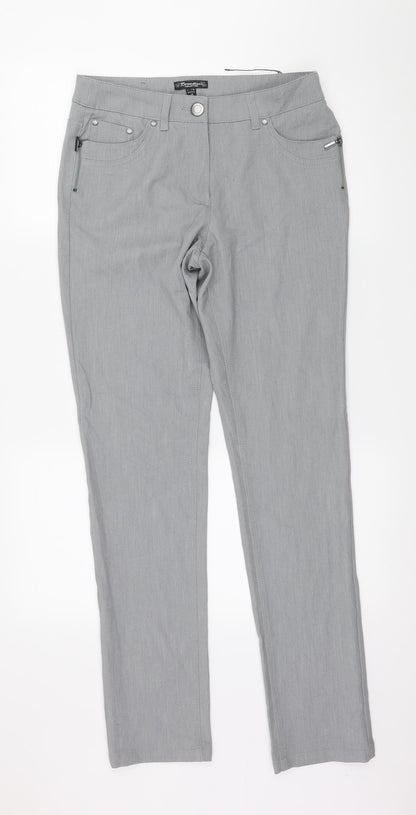 Womens UK Size 10 Brandtex Regular Fit  Grey Trousers