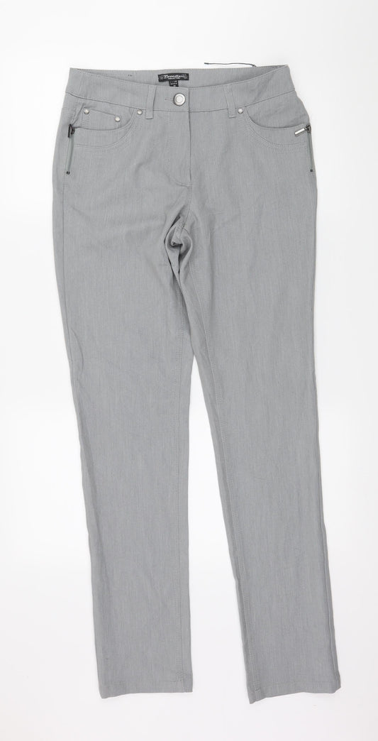 Womens UK Size 10 Brandtex Regular Fit  Grey Trousers