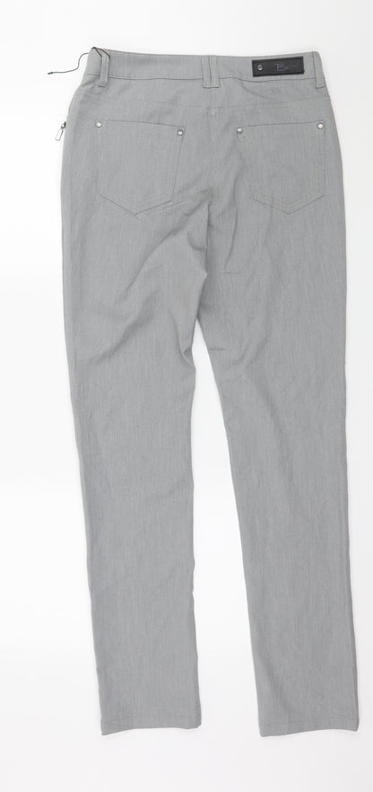 Womens UK Size 10 Brandtex Regular Fit  Grey Trousers