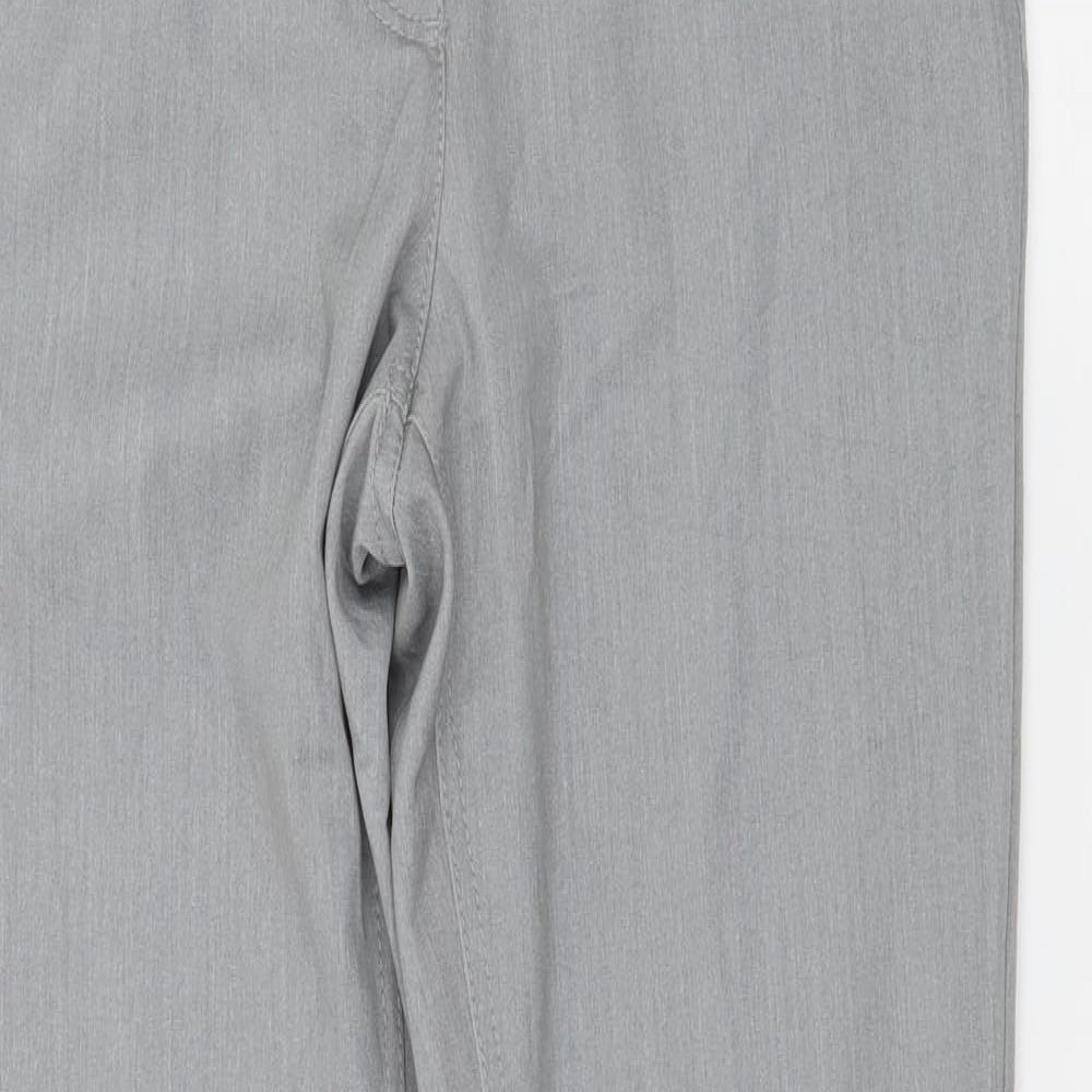 Womens UK Size 10 Brandtex Regular Fit  Grey Trousers