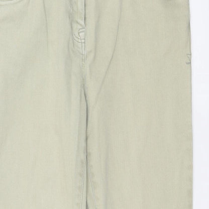 NEXT Womens Green  Denim Straight Jeans Size 14 L26 in