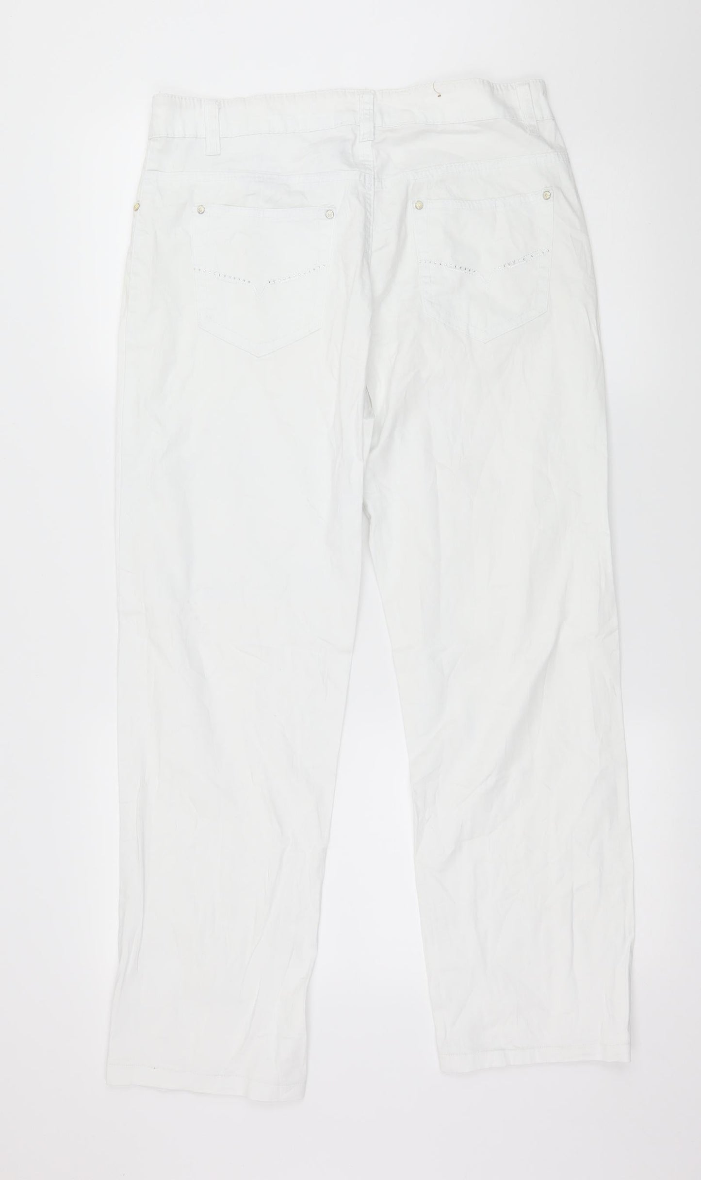 Kelrebec Womens White   Trousers  Size 16 L28 in