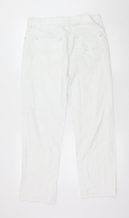 Kelrebec Womens White   Trousers  Size 16 L28 in