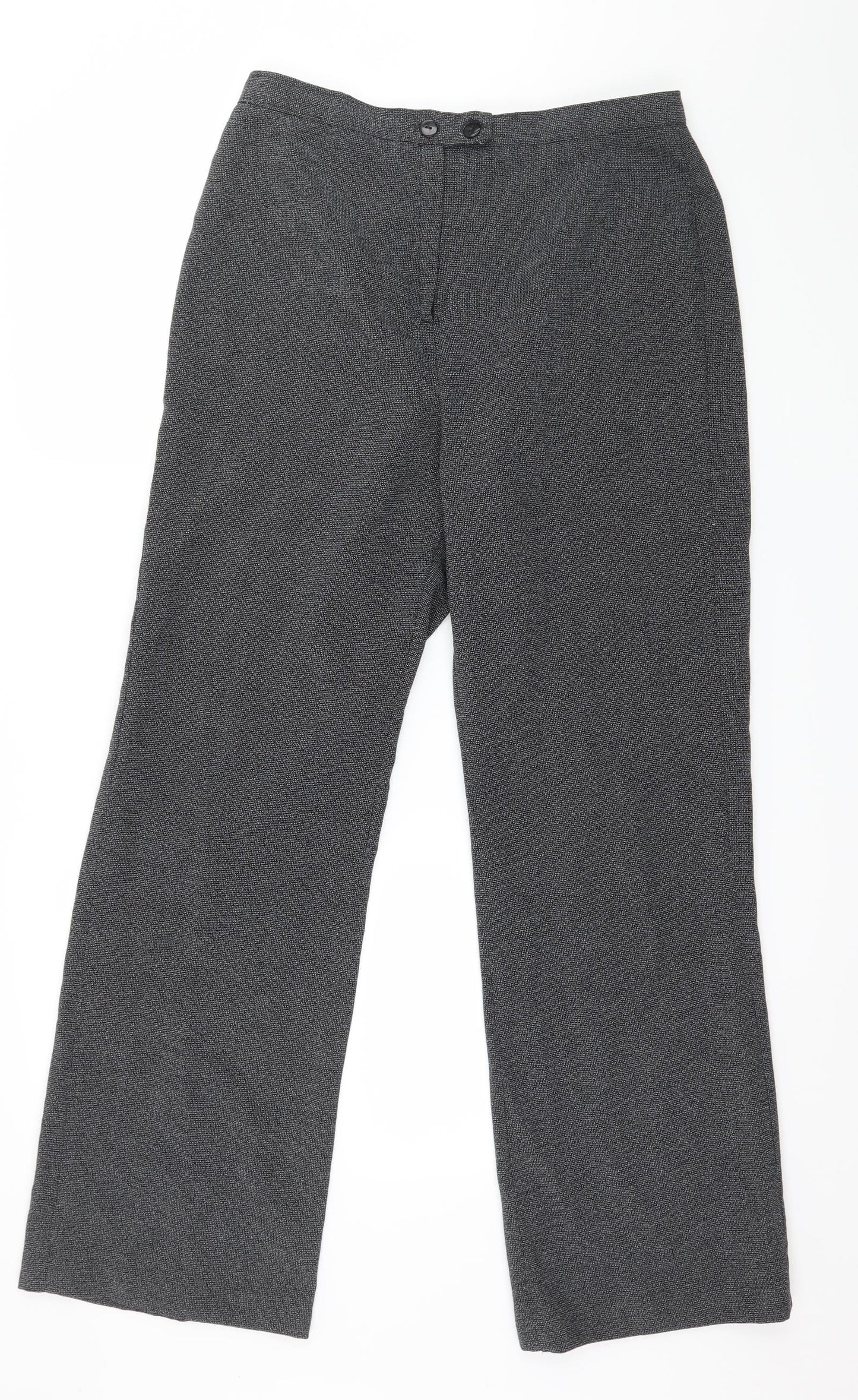 Womens UK Size 14 Preworn Regular Fit  Grey Trousers