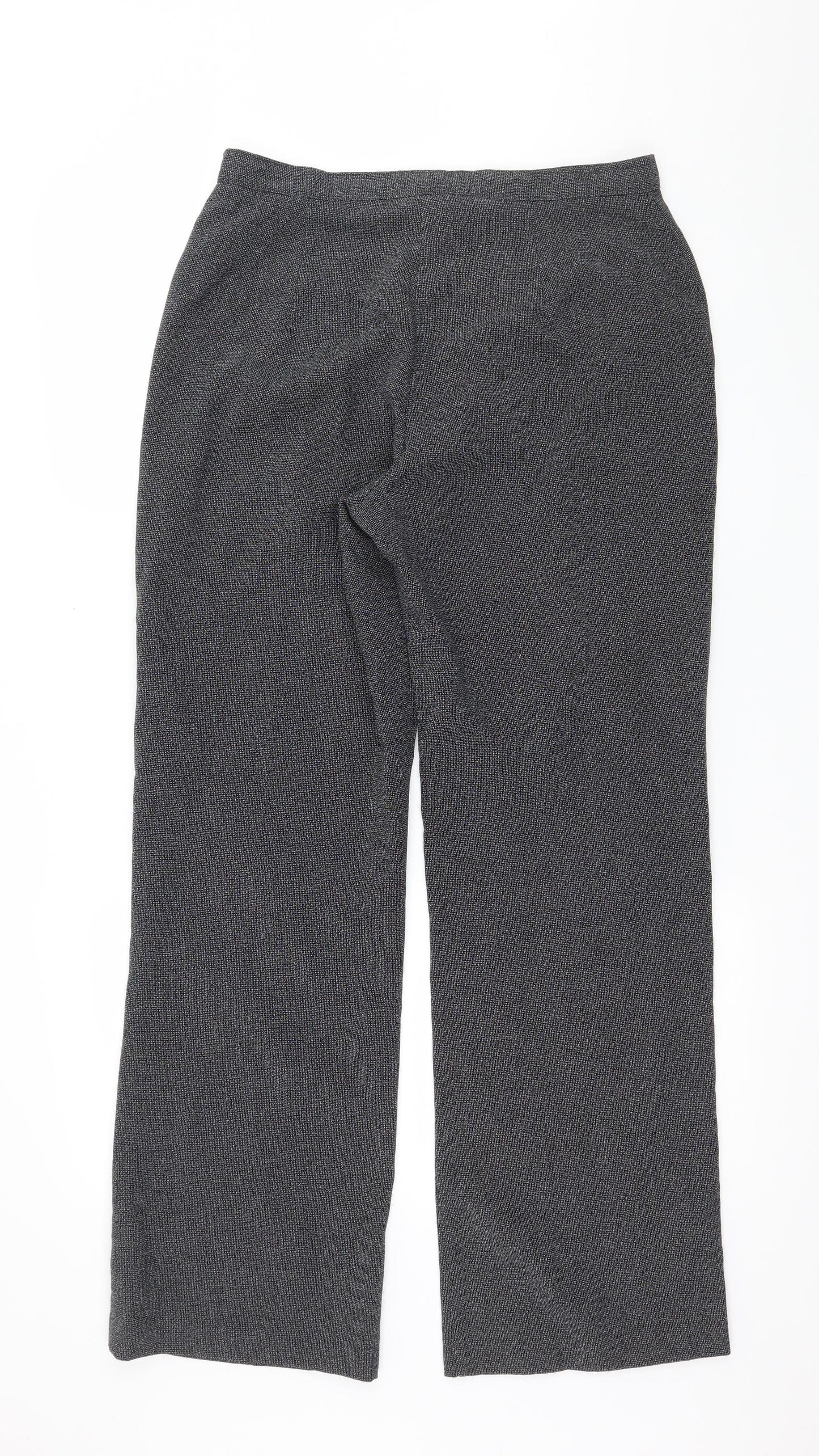 Womens UK Size 14 Preworn Regular Fit  Grey Trousers
