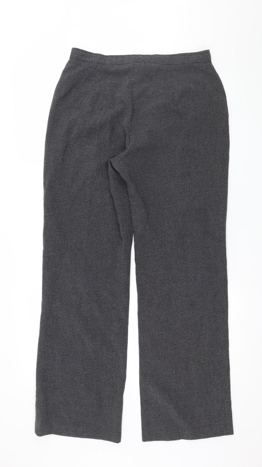 Womens UK Size 14 Preworn Regular Fit  Grey Trousers