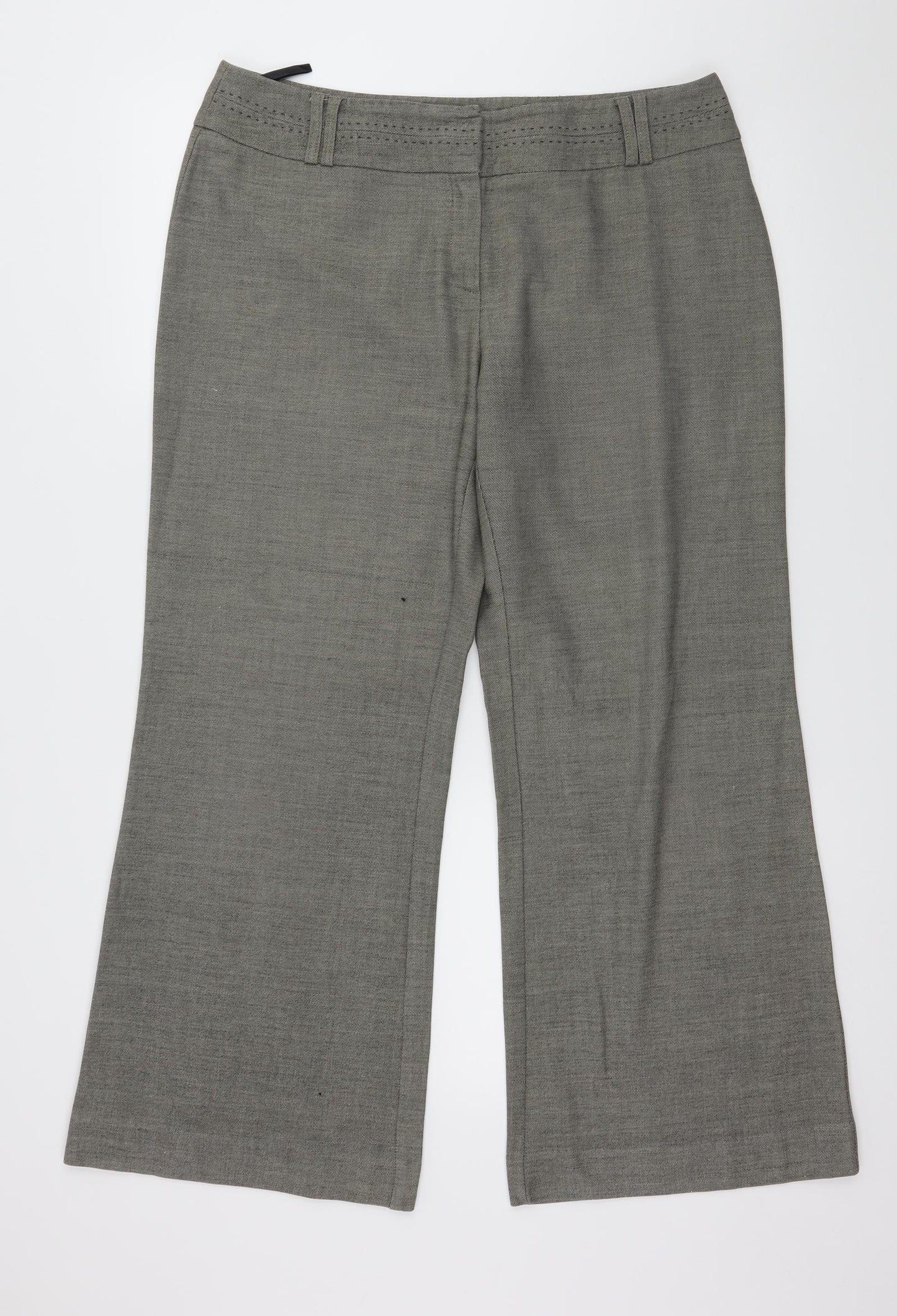 Womens UK Size 34 in Marks and Spencer Regular Fit  Grey Trousers