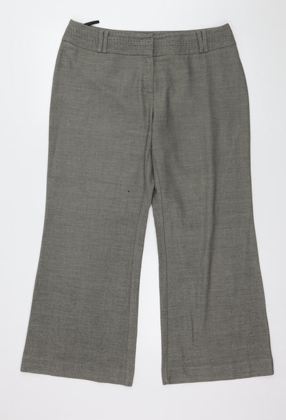Womens UK Size 34 in Marks and Spencer Regular Fit  Grey Trousers