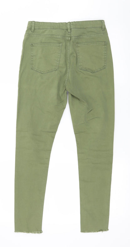 Denim & Co. Girls Green  Denim Skinny Jeans Size 12-13 Years - Distressed