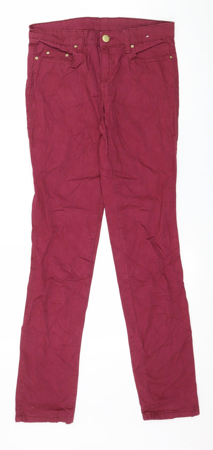 Womens UK Size 8 Janina Regular Fit Skinny Purple Jeans