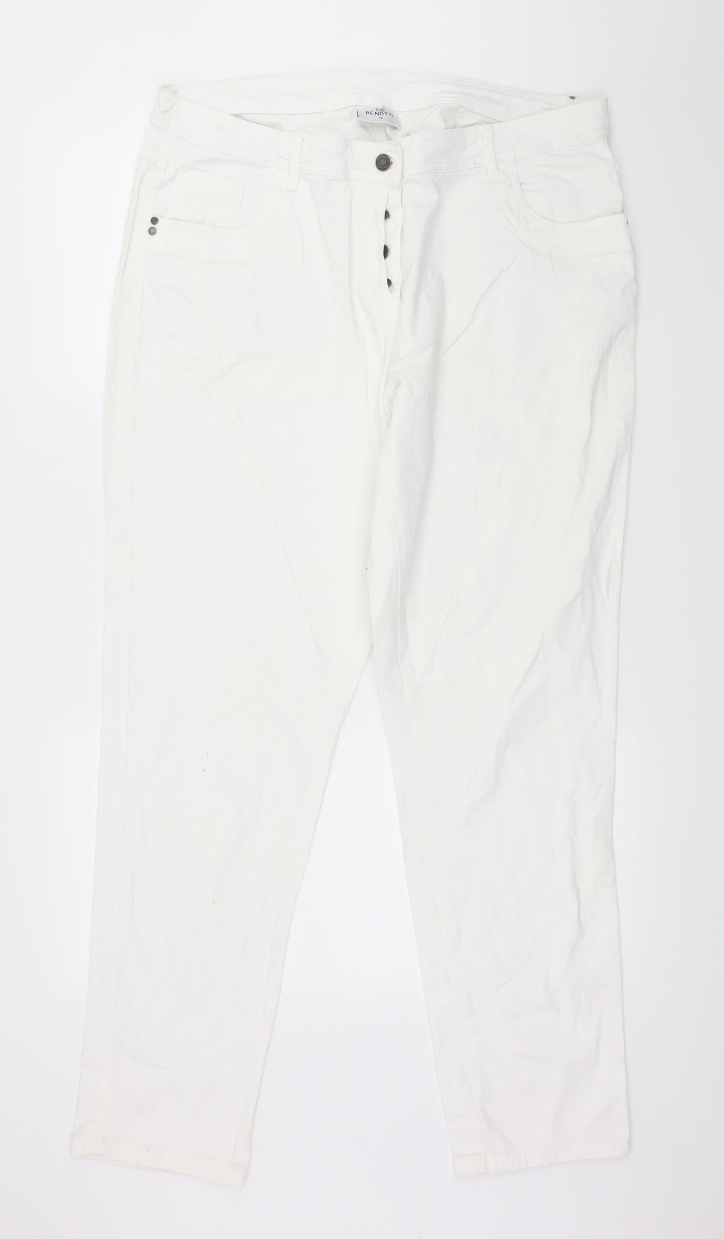 Gina Benotti Womens White  Denim Skinny Jeans Size 16 L31 in