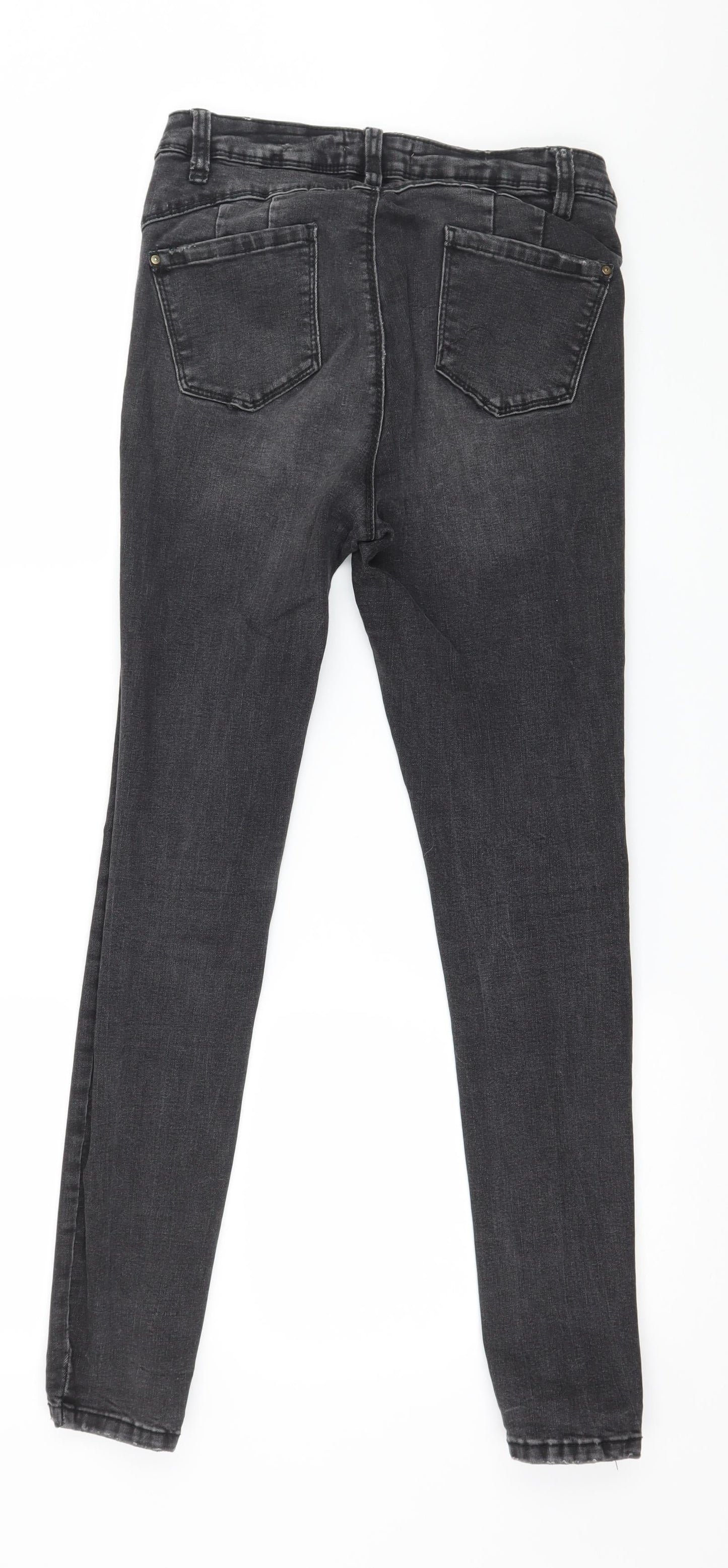 Denim & Co. Womens Grey  Denim Skinny Jeans Size 12 L27 in