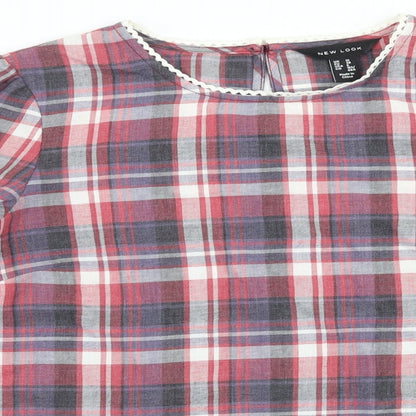 Womens UK Size 10 New Look Pink Basic Blouse