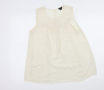 Topsho Womens Ivory  Chiffon Basic Blouse Size 12