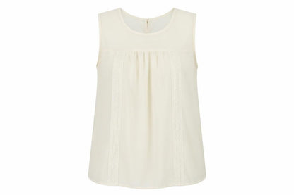 Topsho Womens Ivory  Chiffon Basic Blouse Size 12
