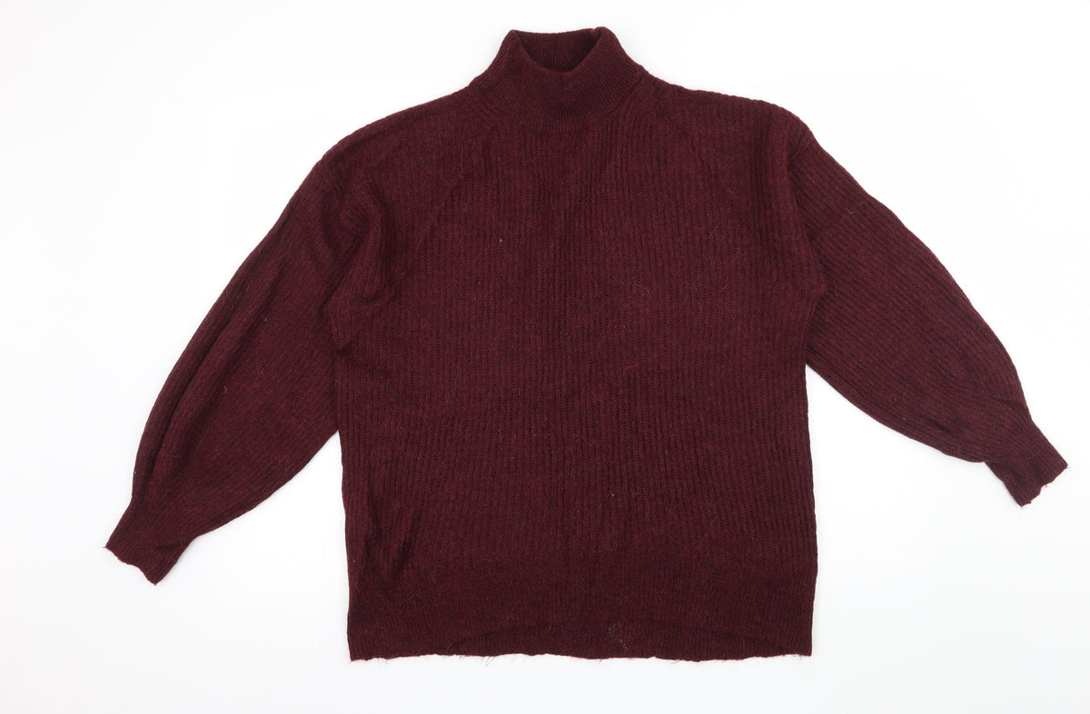 New Look Womens Purple  Knit Pullover Jumper Size M