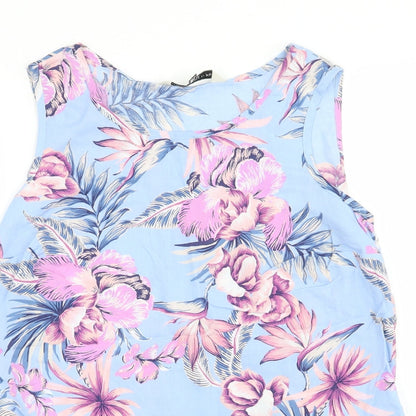 F&F Womens Blue Floral  Basic Blouse Size 6